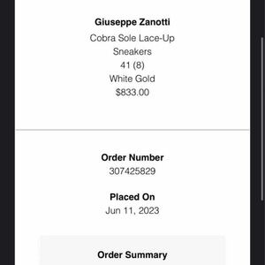 Giuseppe Zanotti Cobra Sole Sneakers in White and Gold